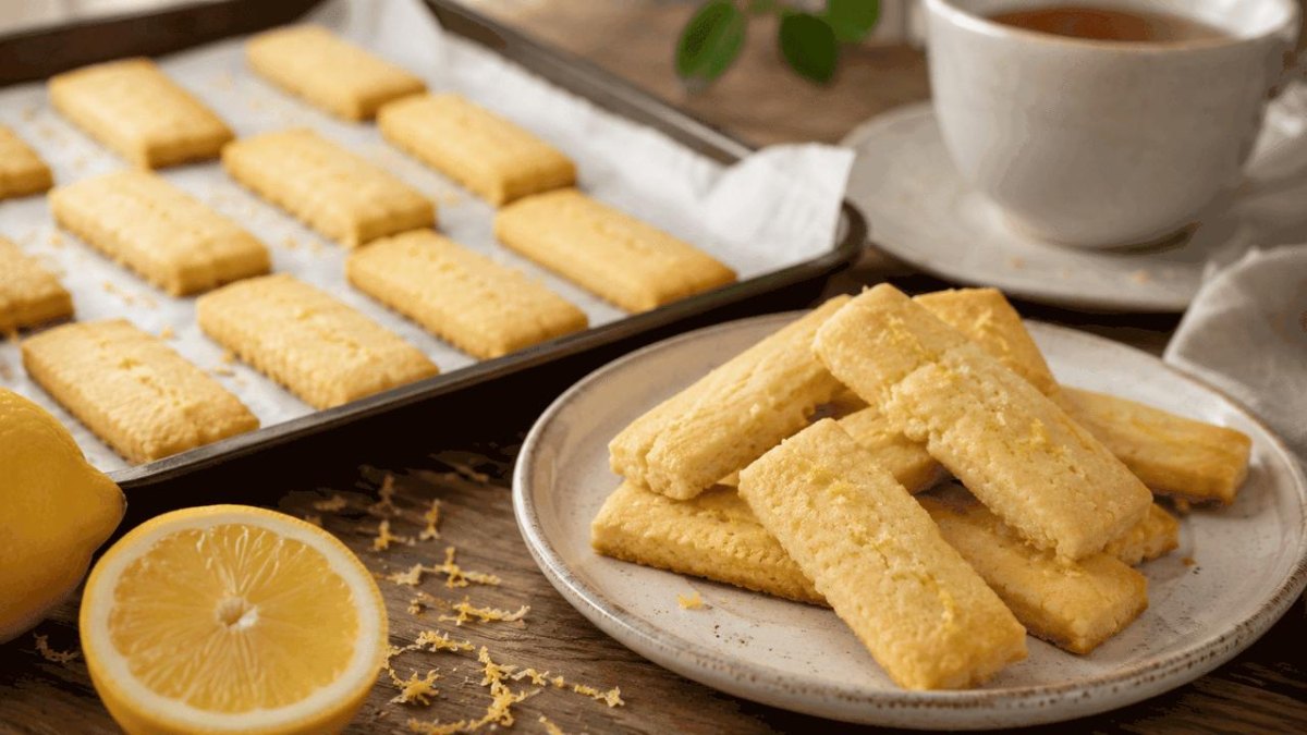Gebackenes Zitronen Shortbread