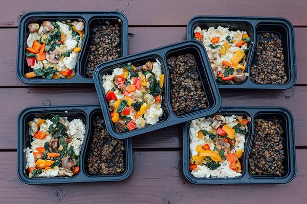 Günstiges Meal Prep Mittagessen