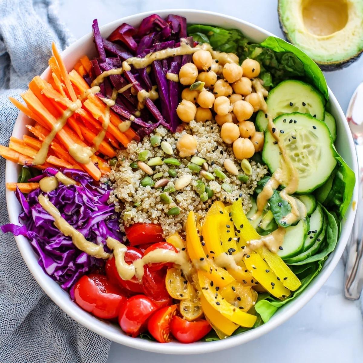 Bunte Buddha Bowl mit Hülsenfrüchten
