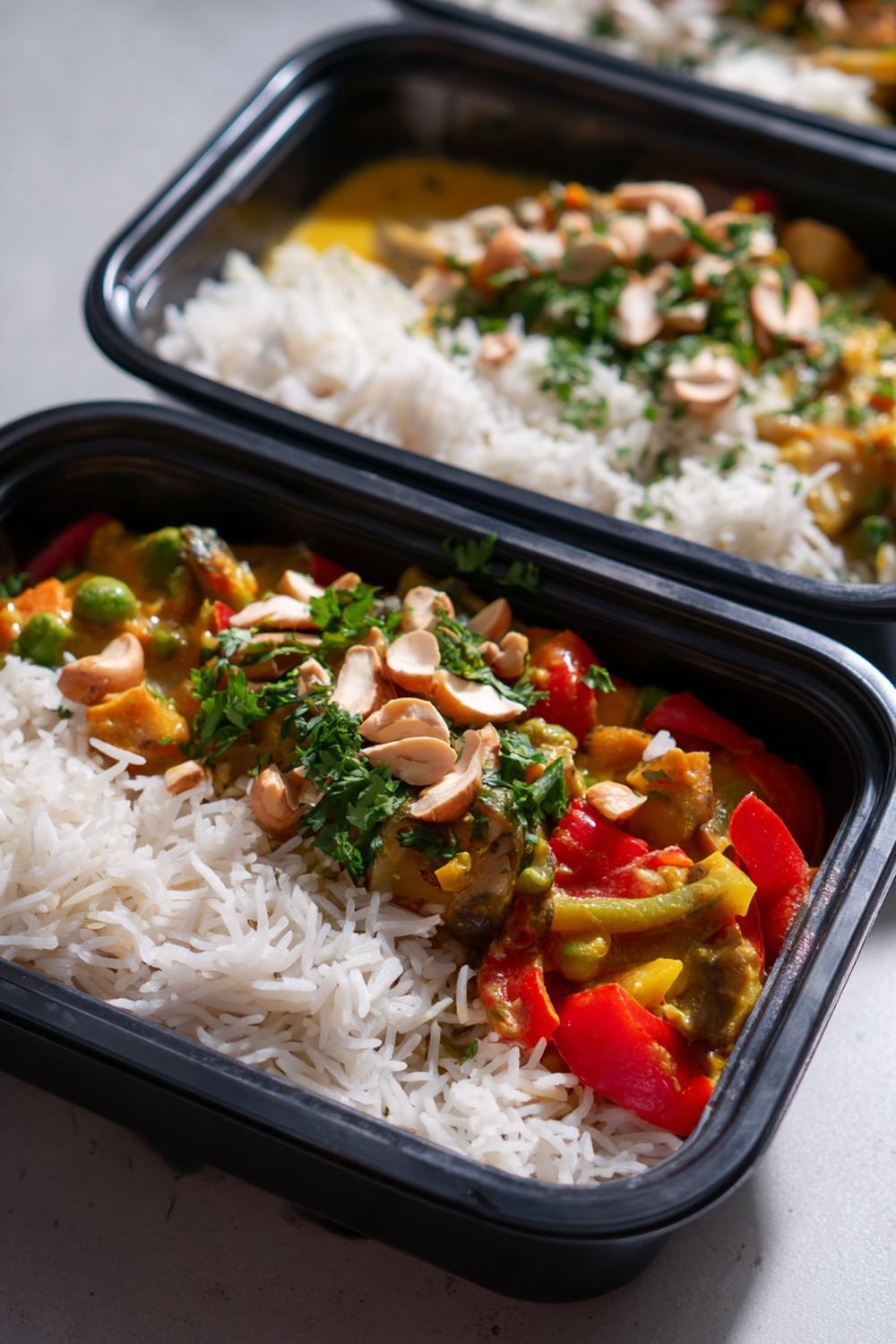 Cremiges vegetarisches Curry mit Gemüse