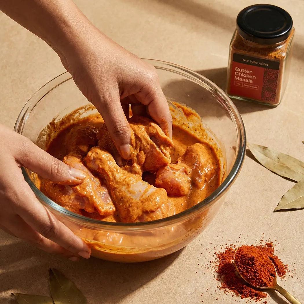 Hähnchen in Joghurt Gewürz Marinade