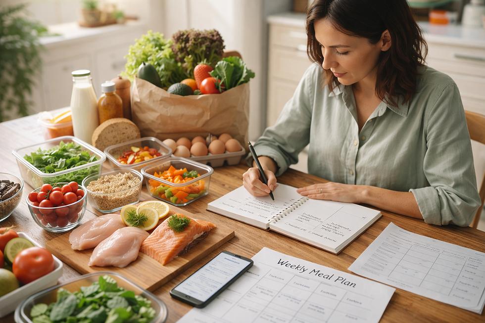 Wochenplan mit Meal Prep Planung