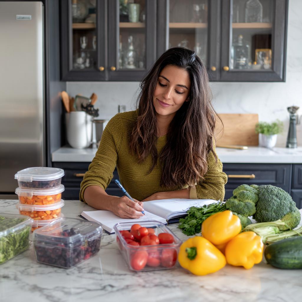 Meal Prep Wochenplan für einfache Vorbereitung