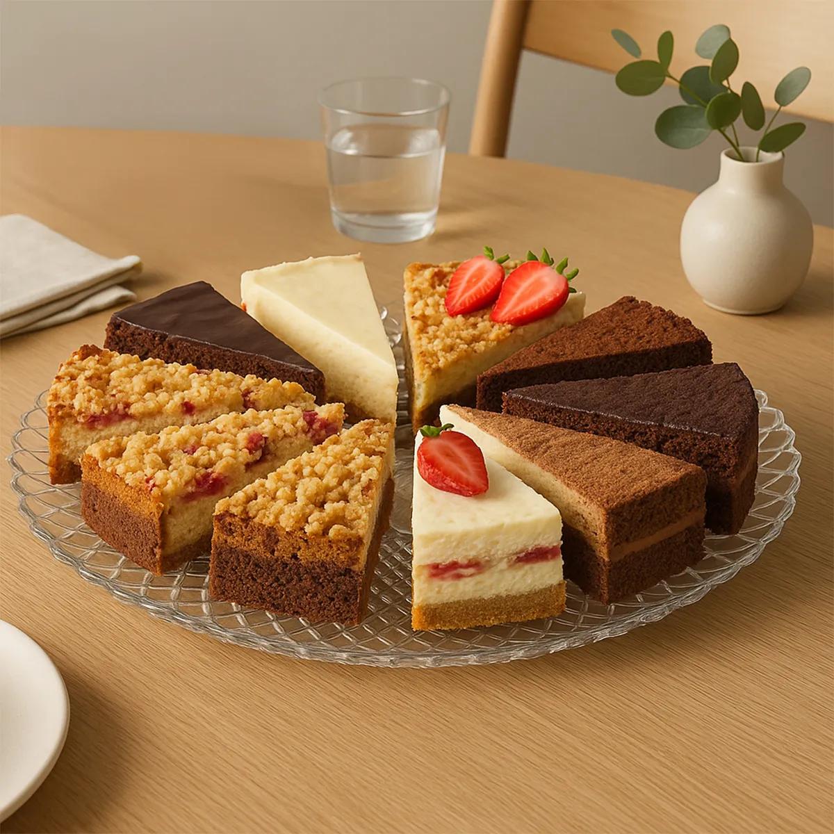 Fanta Kuchen Portionen serviert