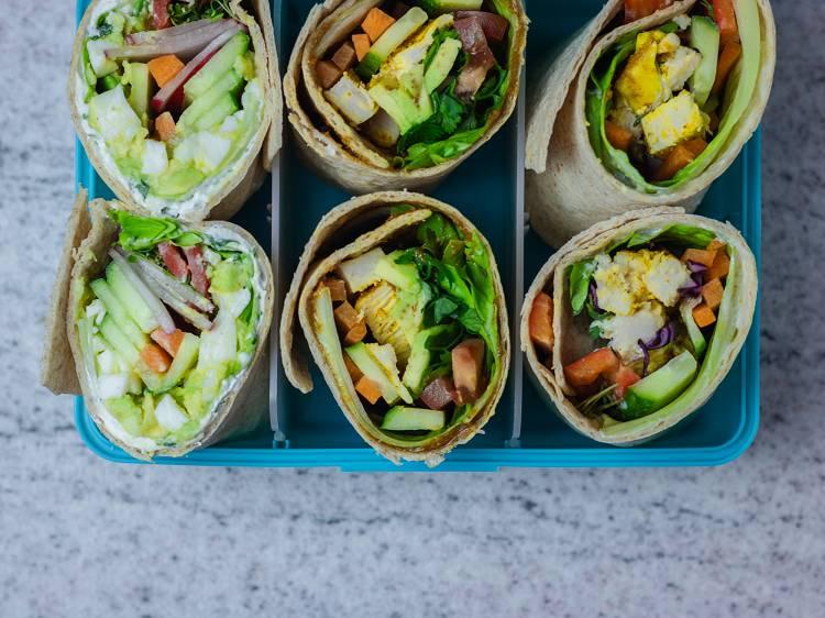 Gesunde Wraps für die Arbeit