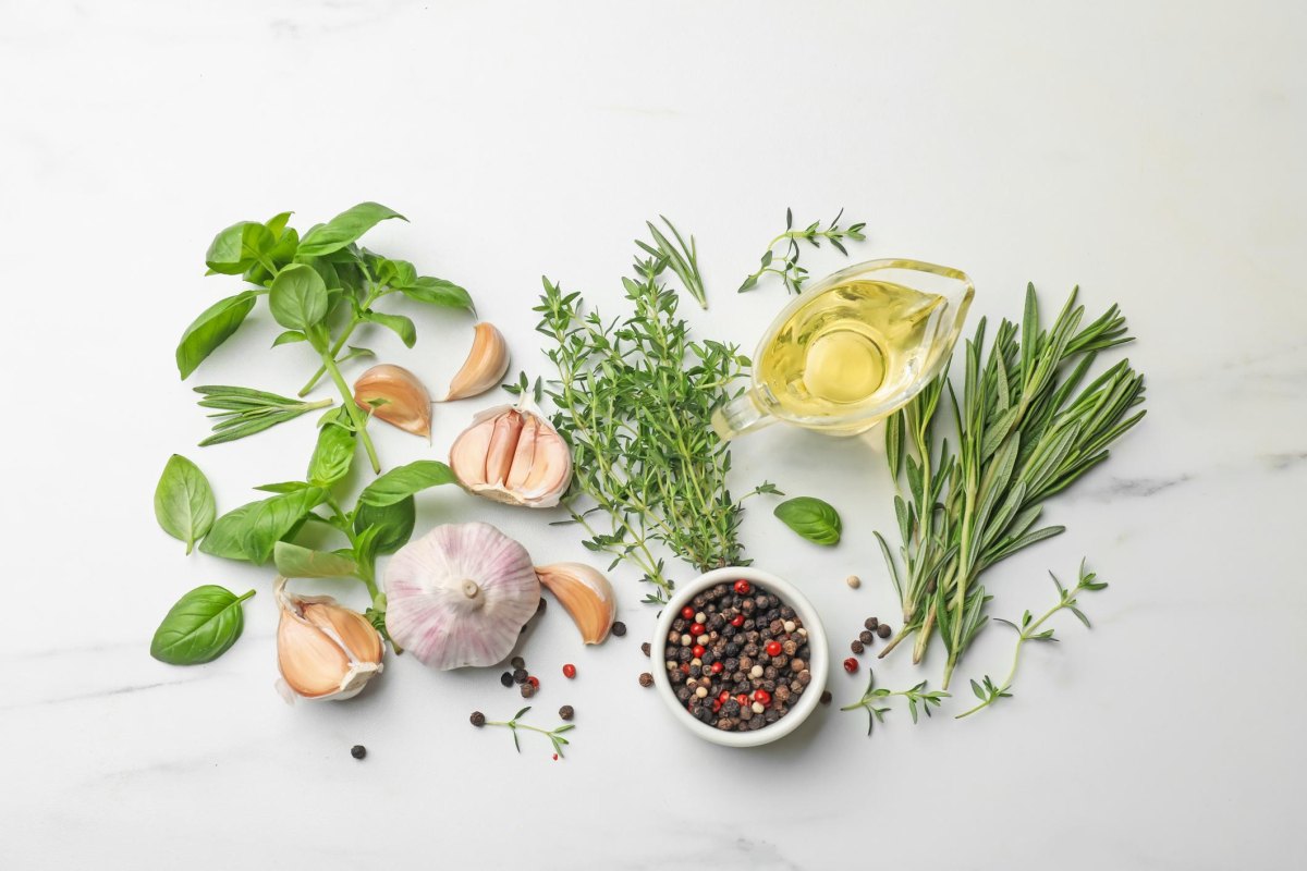 Mediterrane Gewürze Knoblauch Kräuter