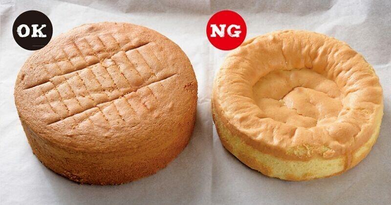 Perfekter und fehlerhafter Kuchen