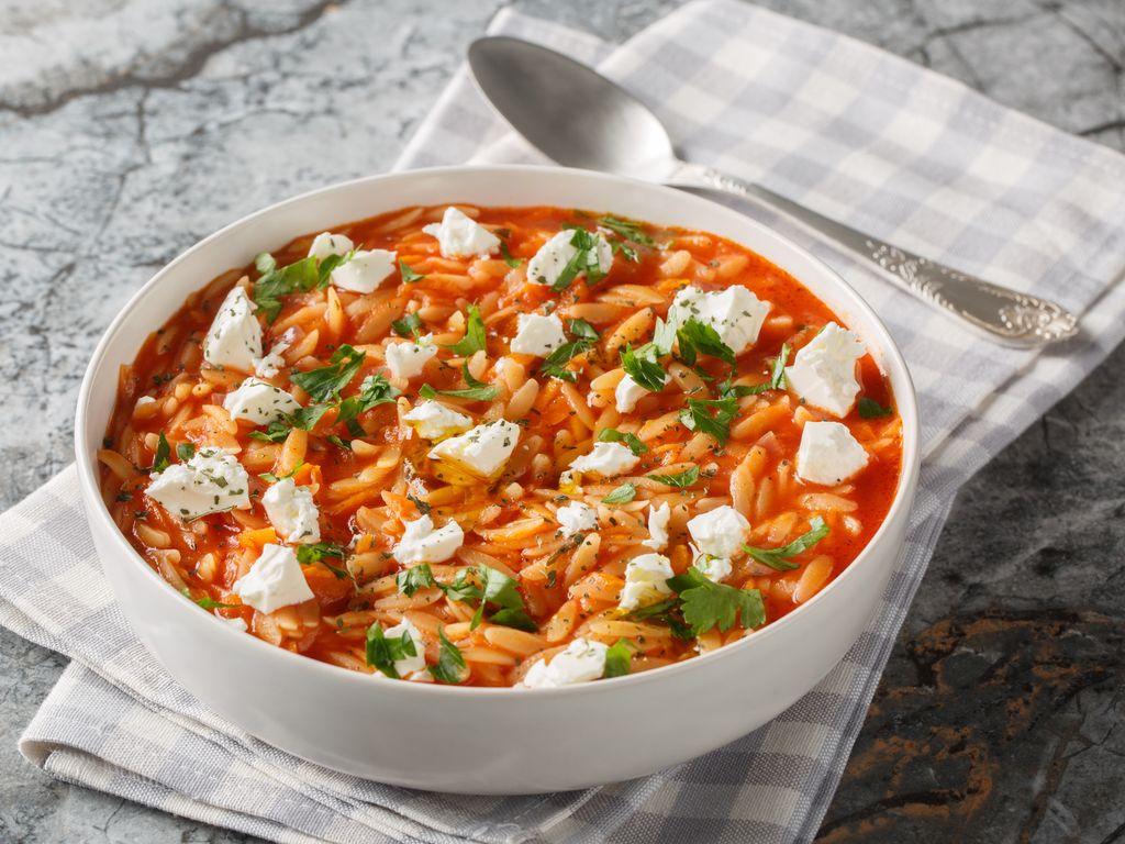 Kritharaki mit Feta Topping