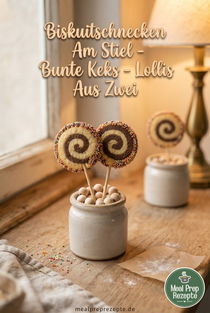 Biskuitschnecken Am Stiel - Bunte Keks - Lollis Aus Zwei