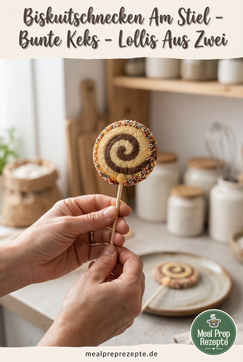 Biskuitschnecken Am Stiel - Bunte Keks - Lollis Aus Zwei