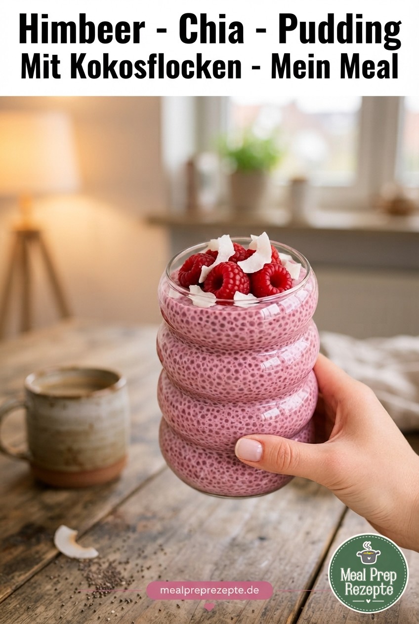 Himbeer - Chia - Pudding Mit Kokosflocken - Mein Meal -