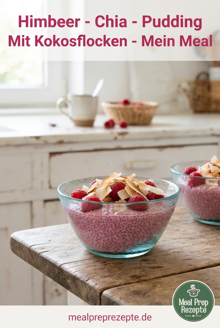 Himbeer - Chia - Pudding Mit Kokosflocken - Mein Meal -