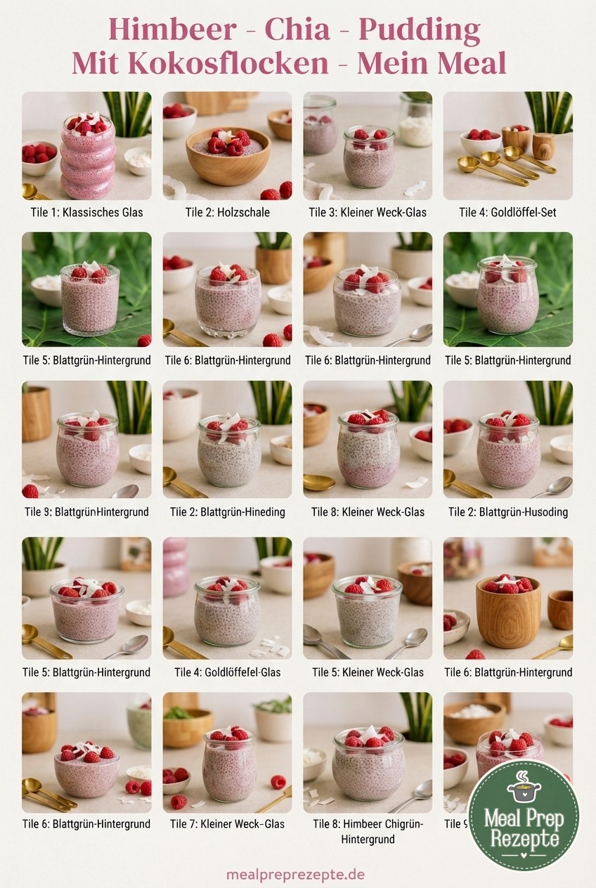 Himbeer - Chia - Pudding Mit Kokosflocken - Mein Meal -