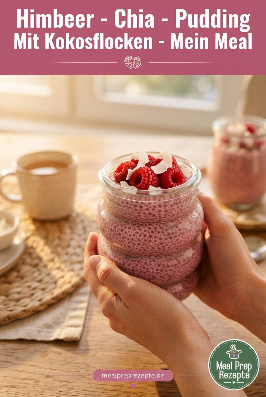 Himbeer - Chia - Pudding Mit Kokosflocken - Mein Meal -