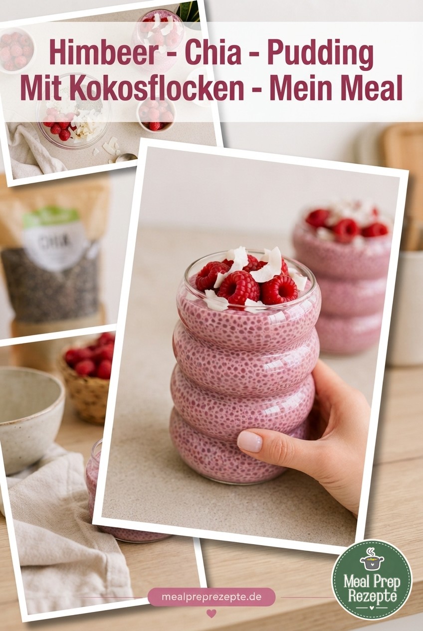 Himbeer - Chia - Pudding Mit Kokosflocken - Mein Meal -