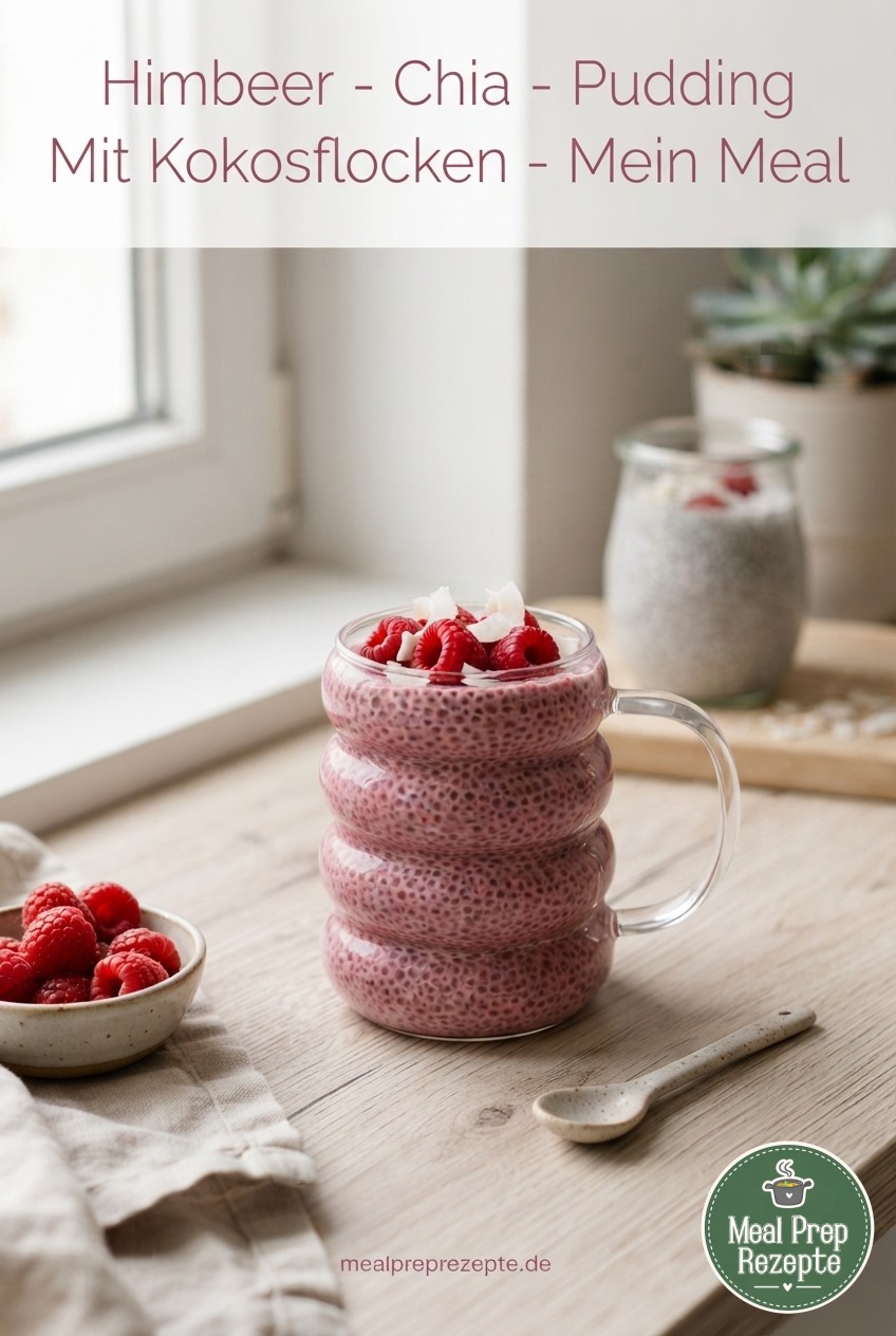 Himbeer - Chia - Pudding Mit Kokosflocken - Mein Meal -