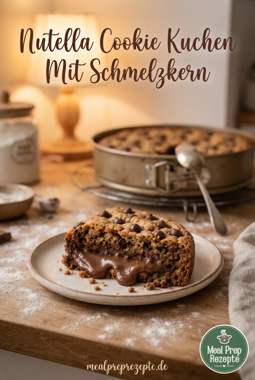 Nutella Cookie Kuchen Mit Schmelzkern