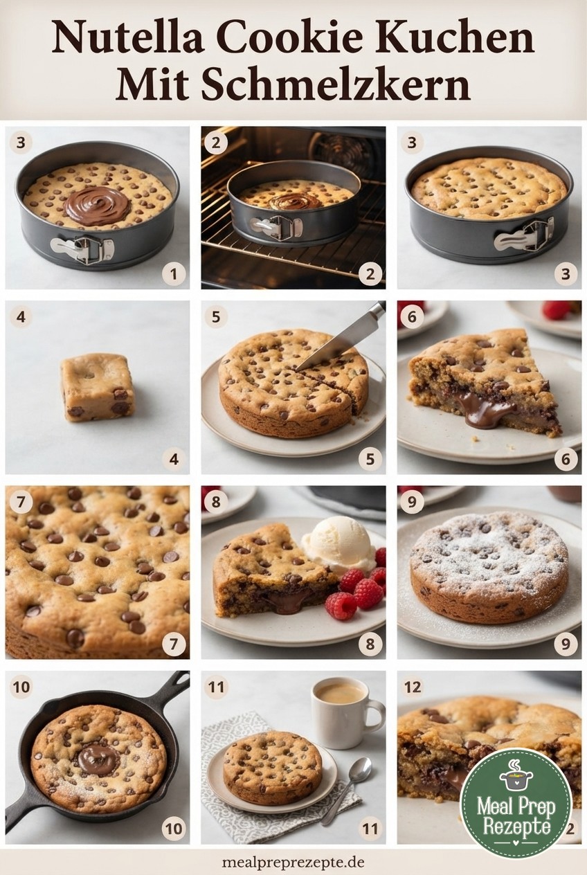 Nutella Cookie Kuchen Mit Schmelzkern