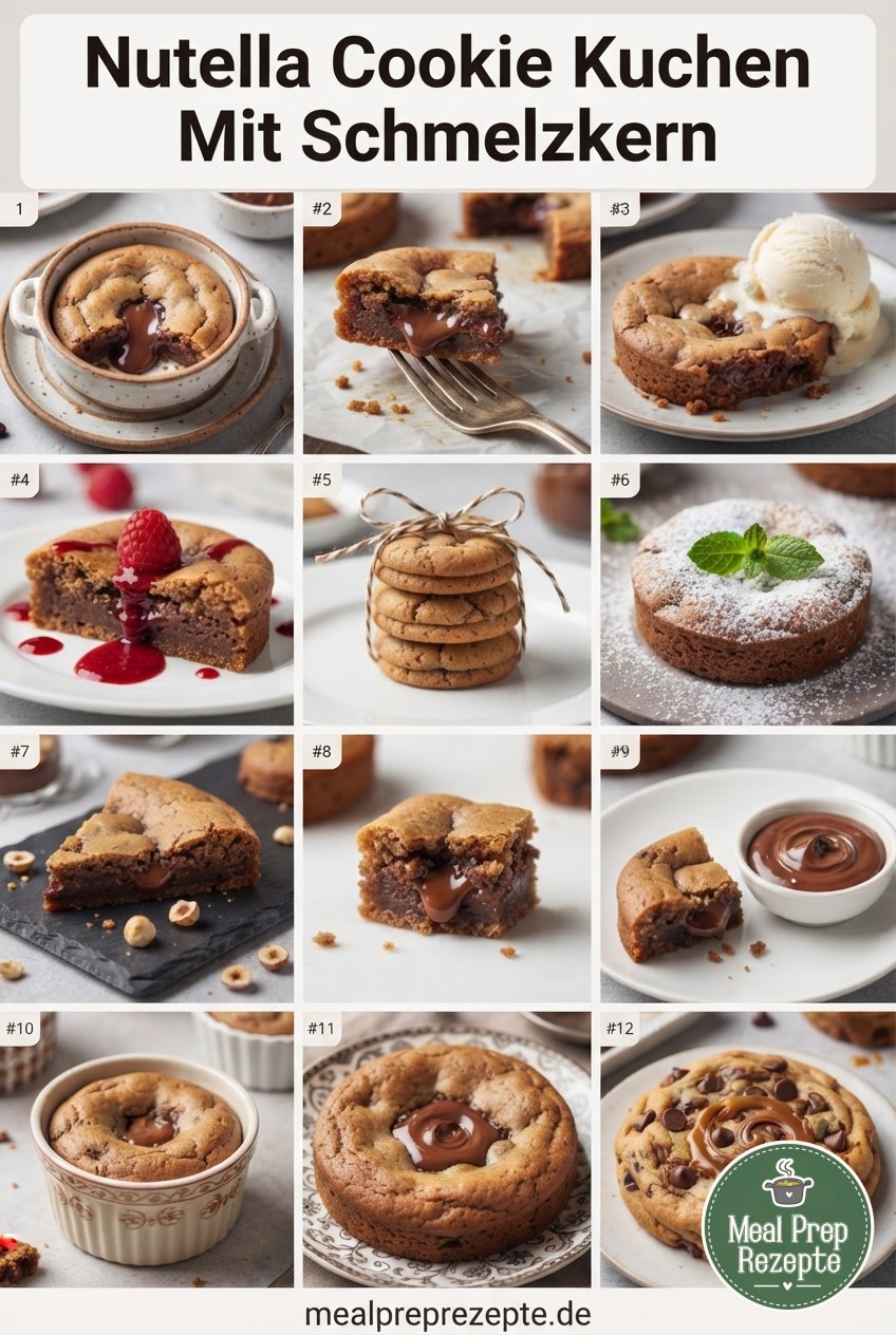 Nutella Cookie Kuchen Mit Schmelzkern