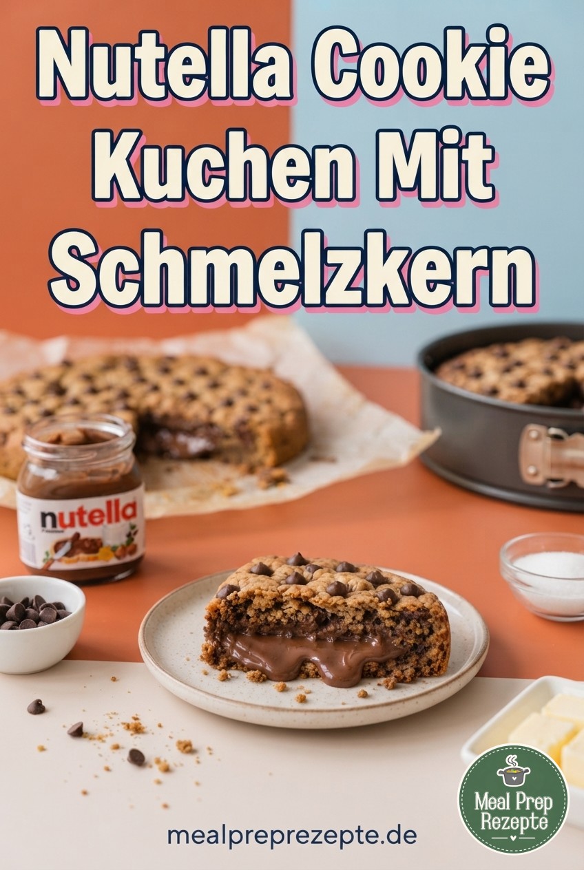 Nutella Cookie Kuchen Mit Schmelzkern