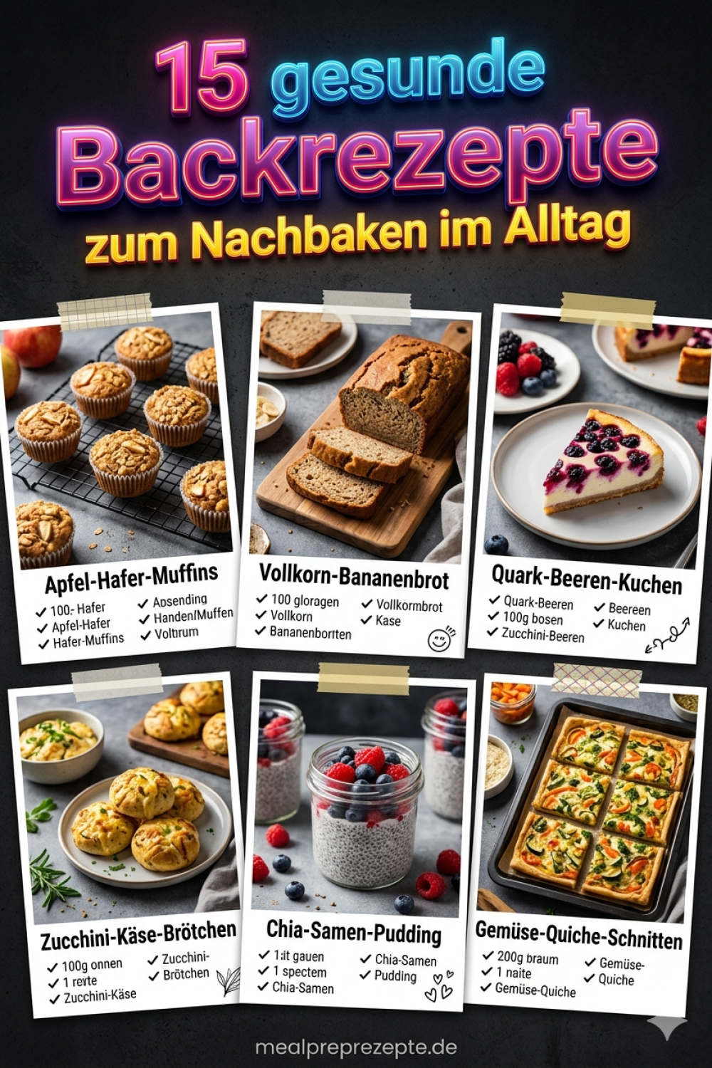 15 gesunde Backrezepte zum Nachbacken im Alltag