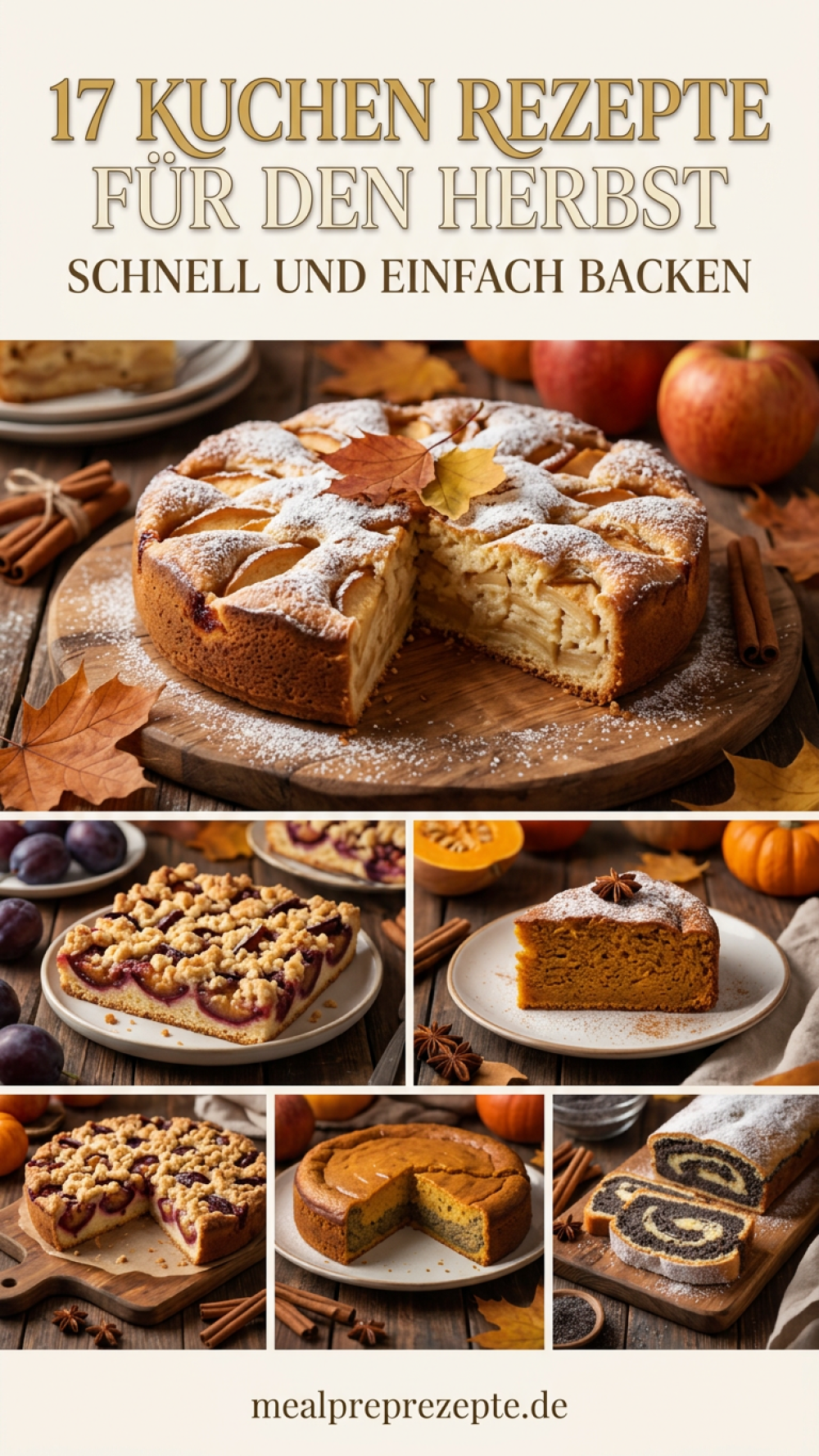 17 Kuchen Rezepte für den Herbst schnell und einfach backen