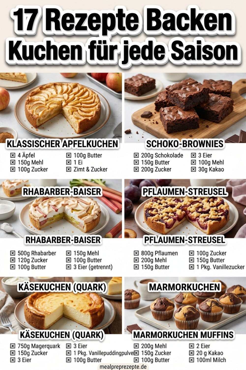 17 Rezepte Backen Kuchen für jede Saison