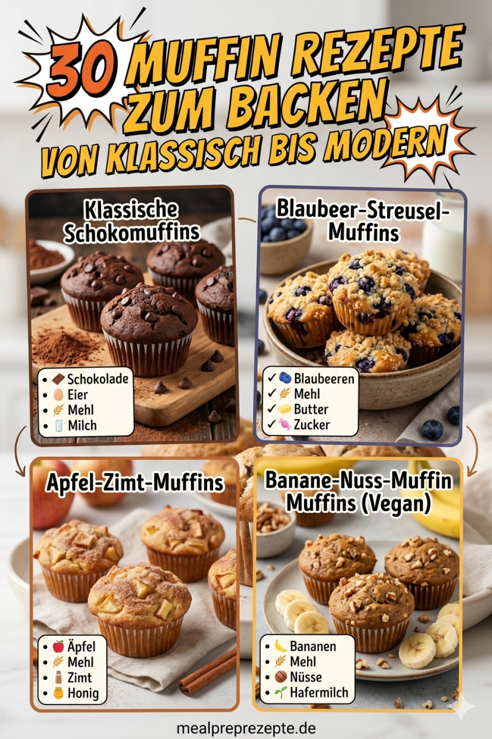 30 Muffin Rezepte zum Backen von klassisch bis modern