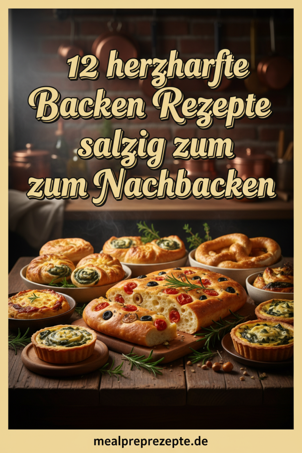12 herzhafte Backen Rezepte salzig zum Nachbacken