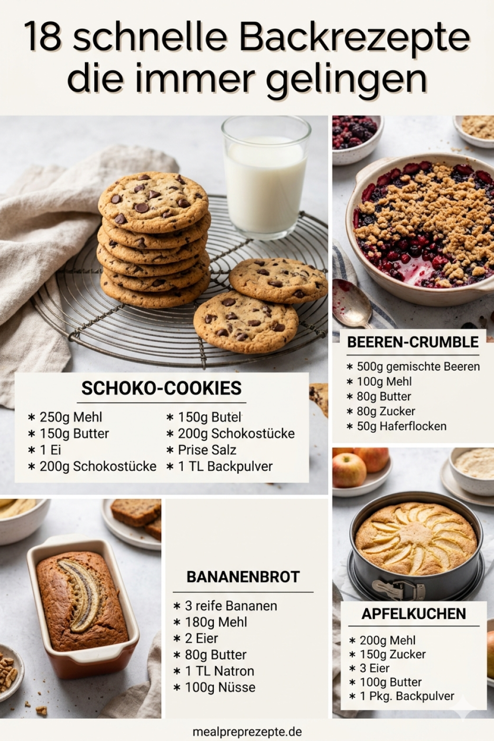 18 schnelle Backrezepte die immer gelingen