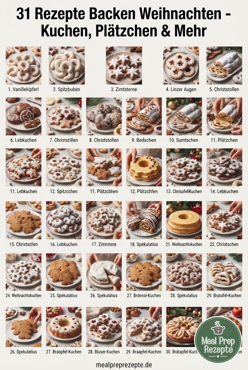 31 Rezepte Backen Weihnachten - Kuchen, Plätzchen & Mehr
