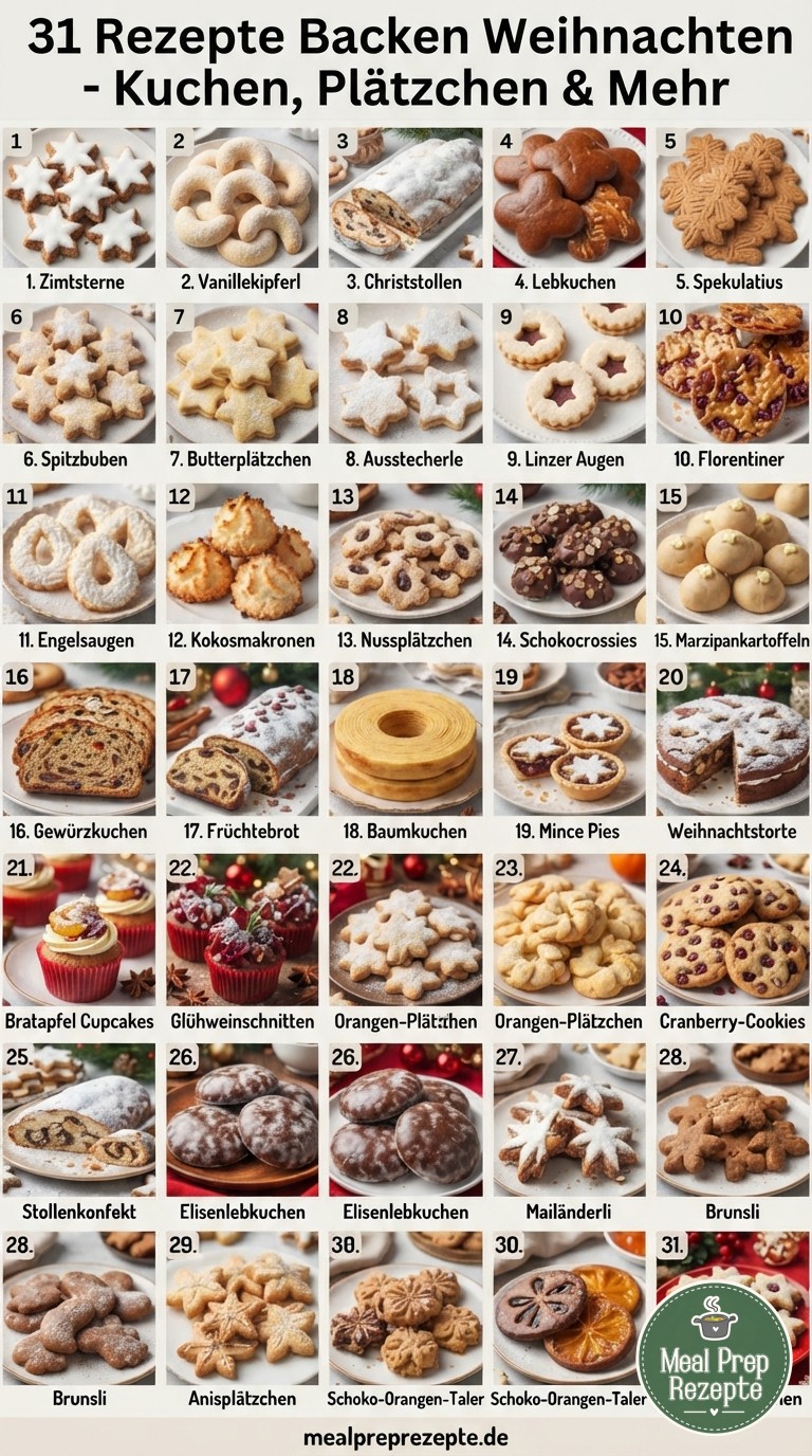 31 Rezepte Backen Weihnachten - Kuchen, Plätzchen & Mehr