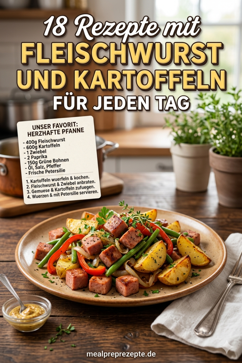 18 Rezepte mit Fleischwurst und Kartoffeln für jeden Tag