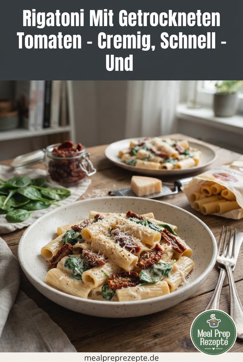 Rigatoni Mit Getrockneten Tomaten - Cremig, Schnell Und