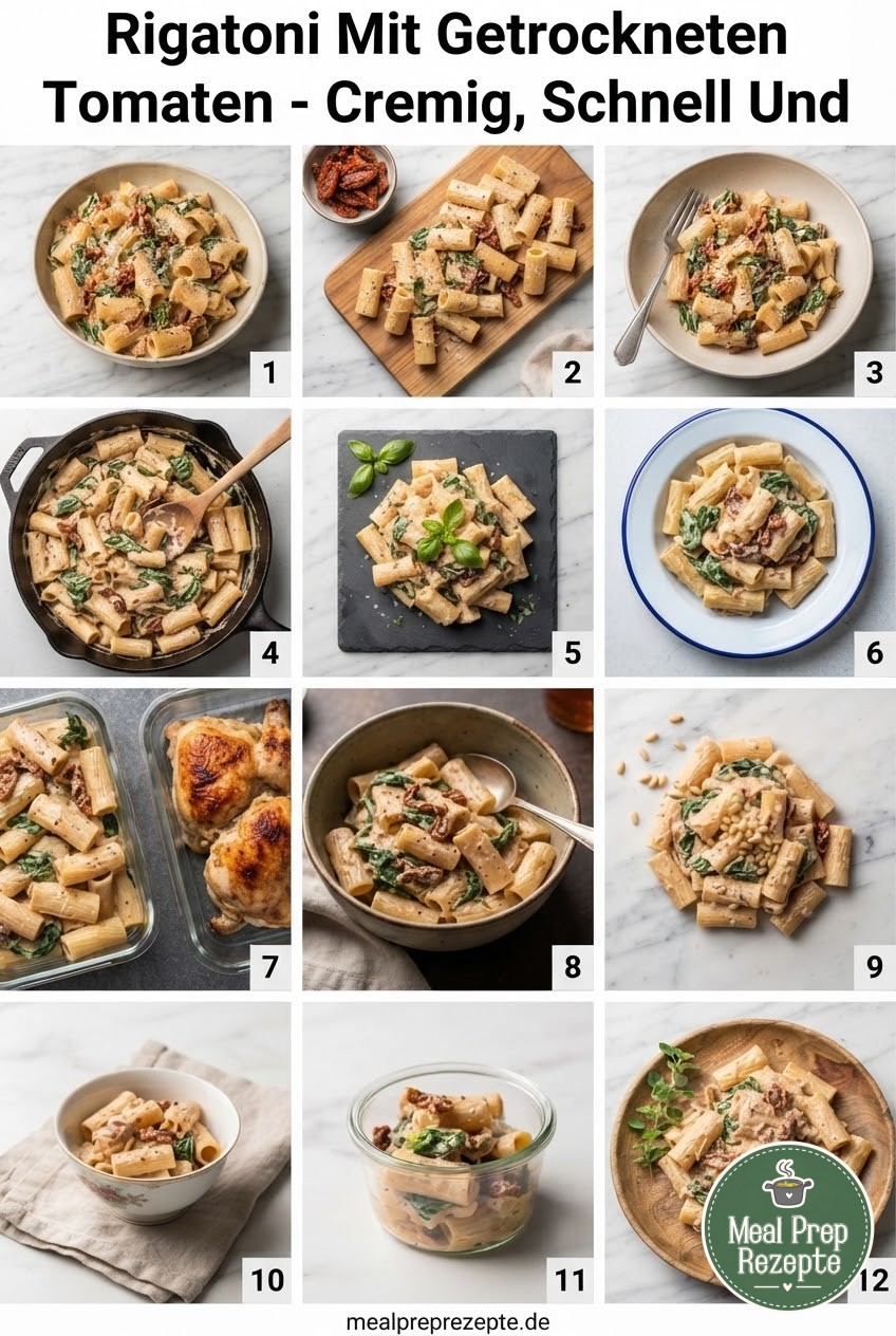 Rigatoni Mit Getrockneten Tomaten - Cremig, Schnell Und