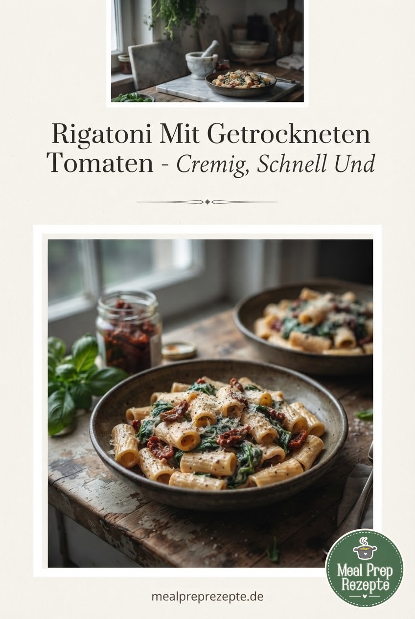 Rigatoni Mit Getrockneten Tomaten - Cremig, Schnell Und
