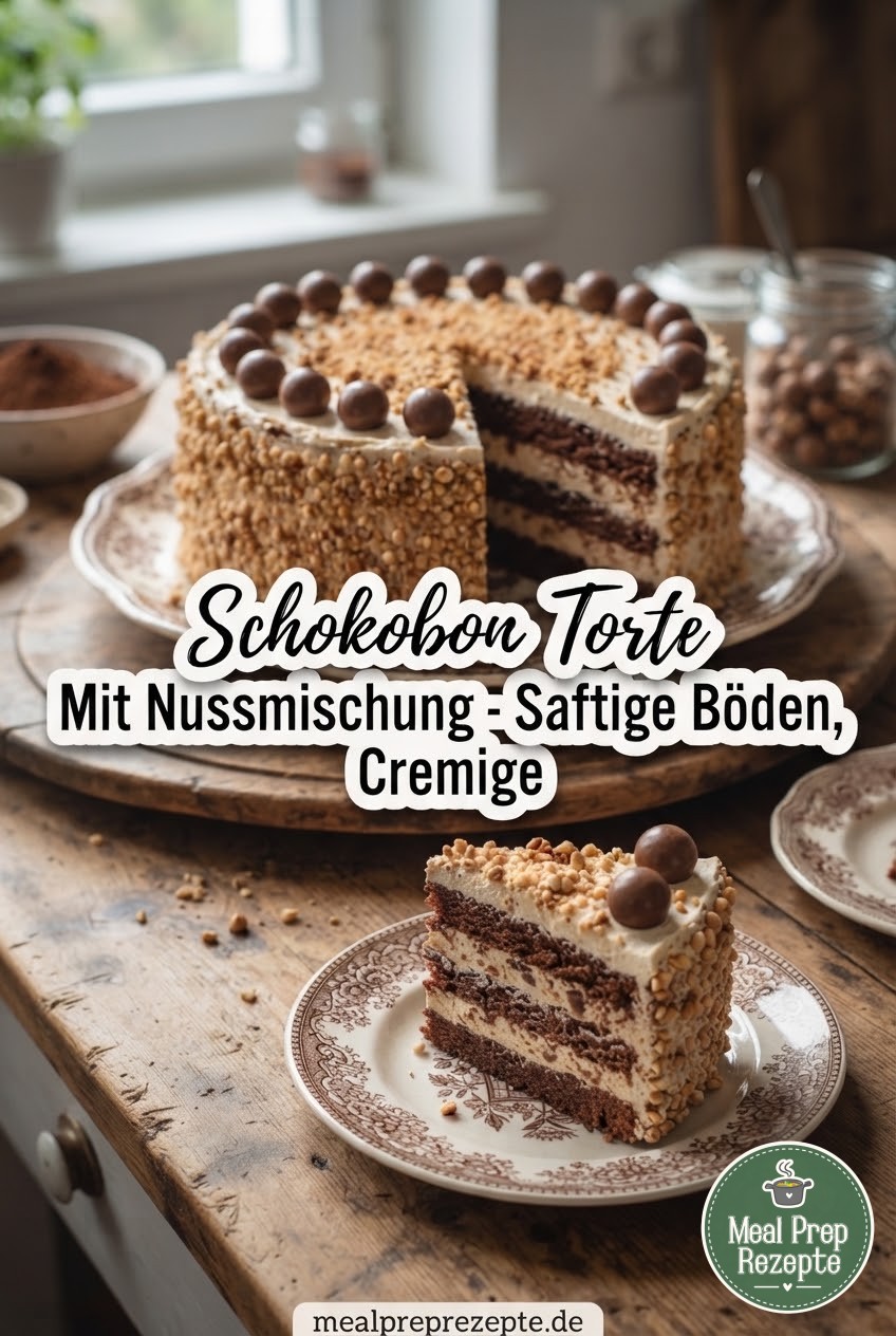 Schokobon Torte Mit Nussmischung - Saftige Böden, Cremige