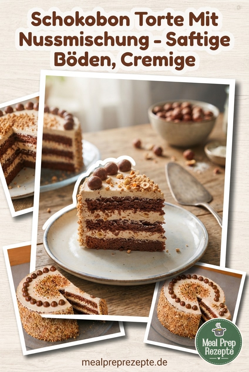 Schokobon Torte Mit Nussmischung - Saftige Böden, Cremige