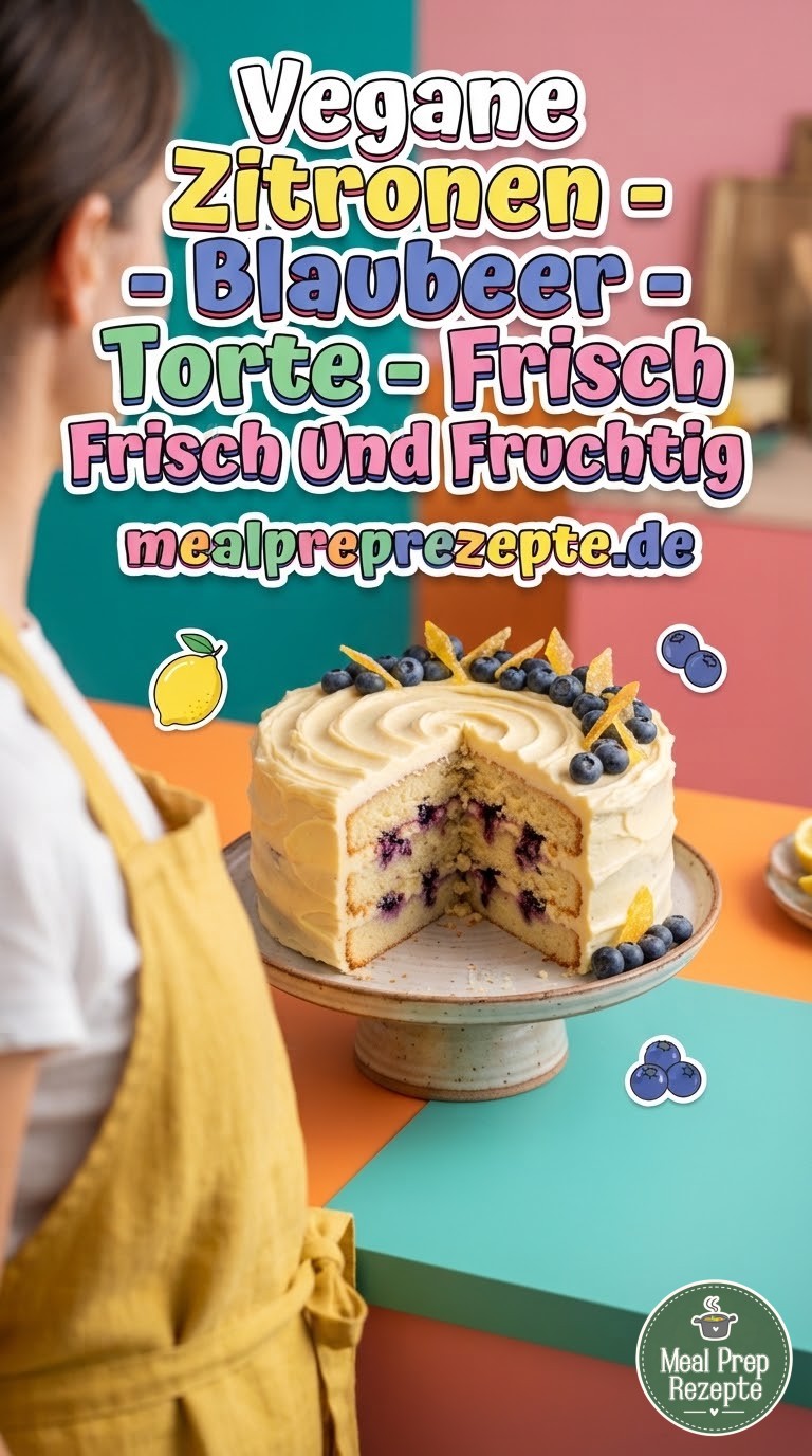Vegane Zitronen - Blaubeer - Torte - Frisch Und Fruchtig