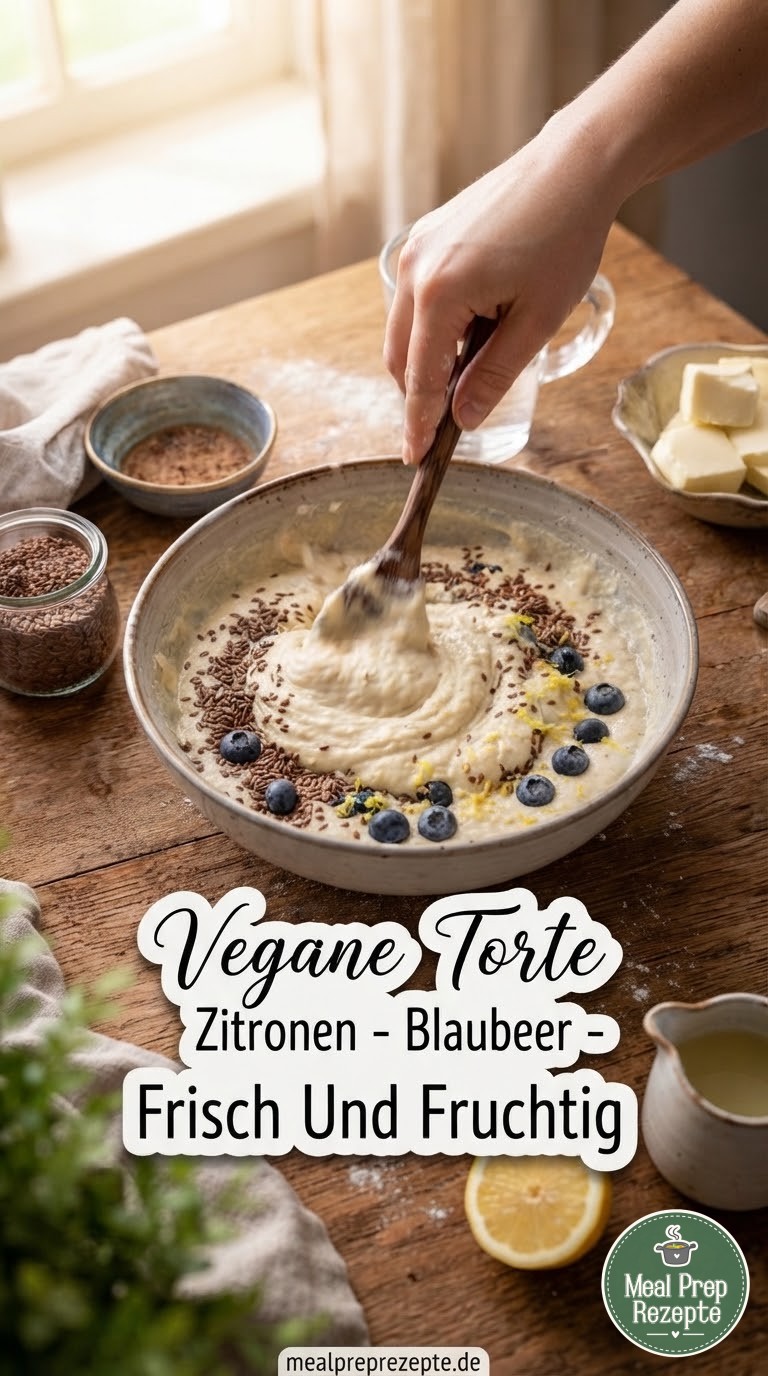 Vegane Zitronen - Blaubeer - Torte - Frisch Und Fruchtig