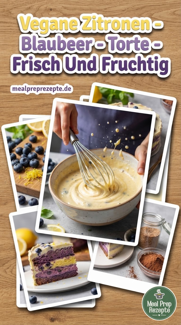 Vegane Zitronen - Blaubeer - Torte - Frisch Und Fruchtig