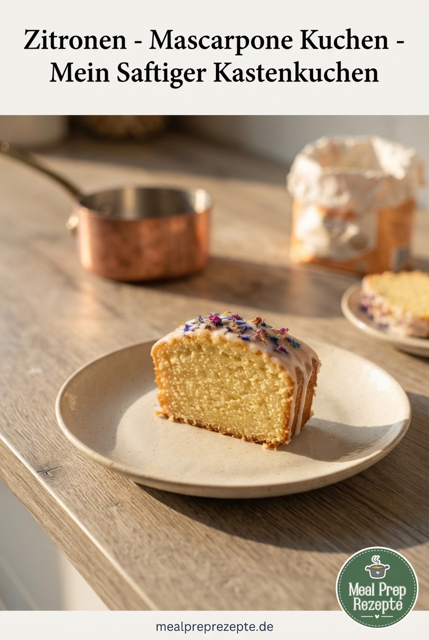Zitronen - Mascarpone Kuchen - Mein Saftiger Kastenkuchen
