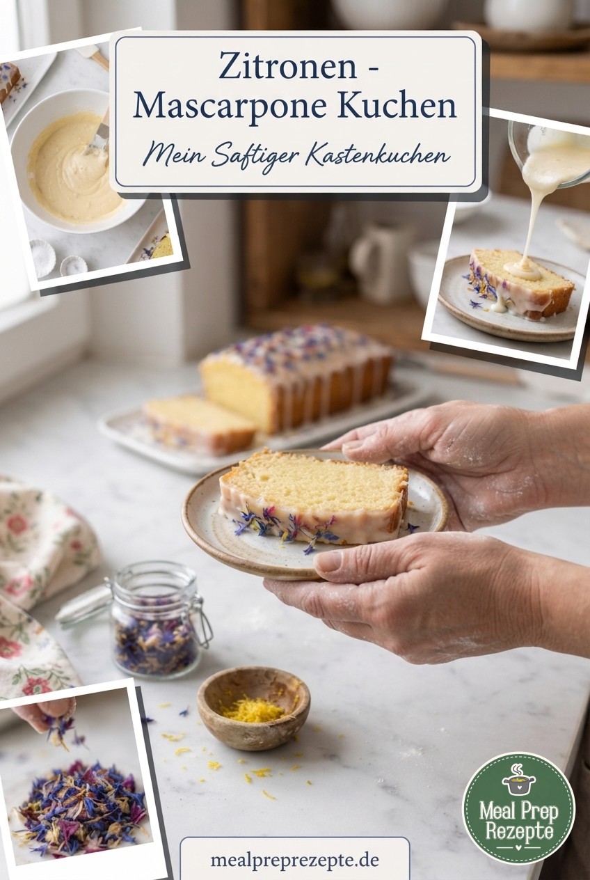 Zitronen - Mascarpone Kuchen - Mein Saftiger Kastenkuchen