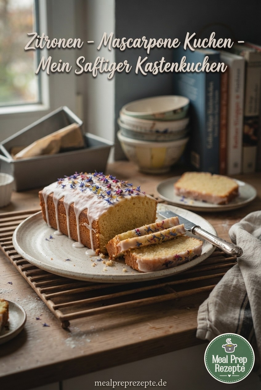 Zitronen - Mascarpone Kuchen - Mein Saftiger Kastenkuchen