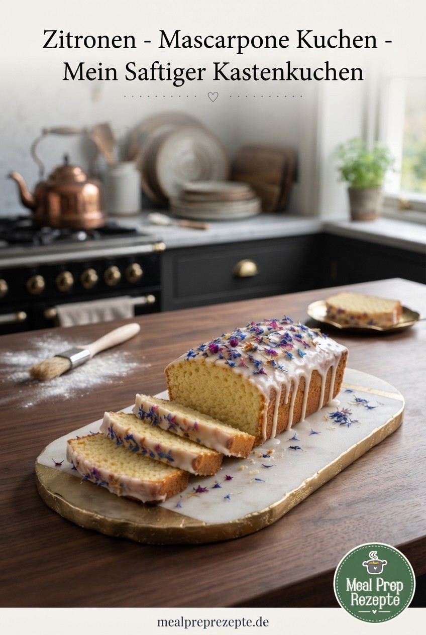 Zitronen - Mascarpone Kuchen - Mein Saftiger Kastenkuchen