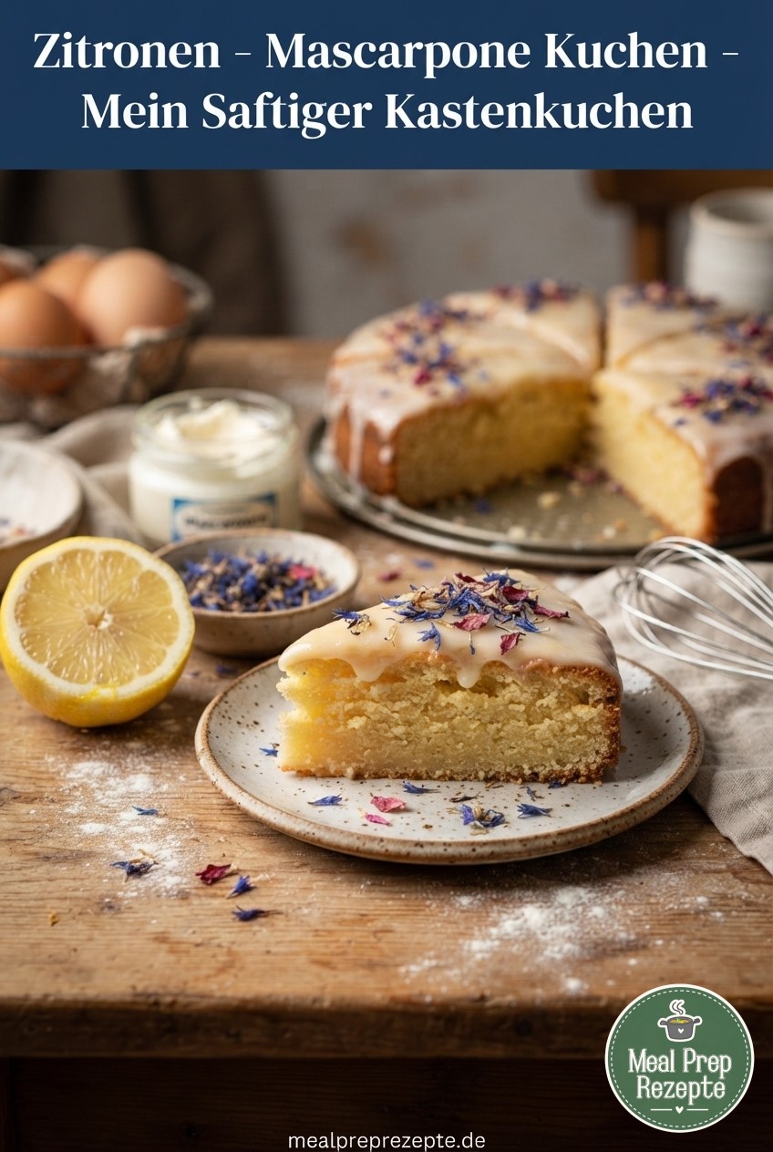 Zitronen - Mascarpone Kuchen - Mein Saftiger Kastenkuchen