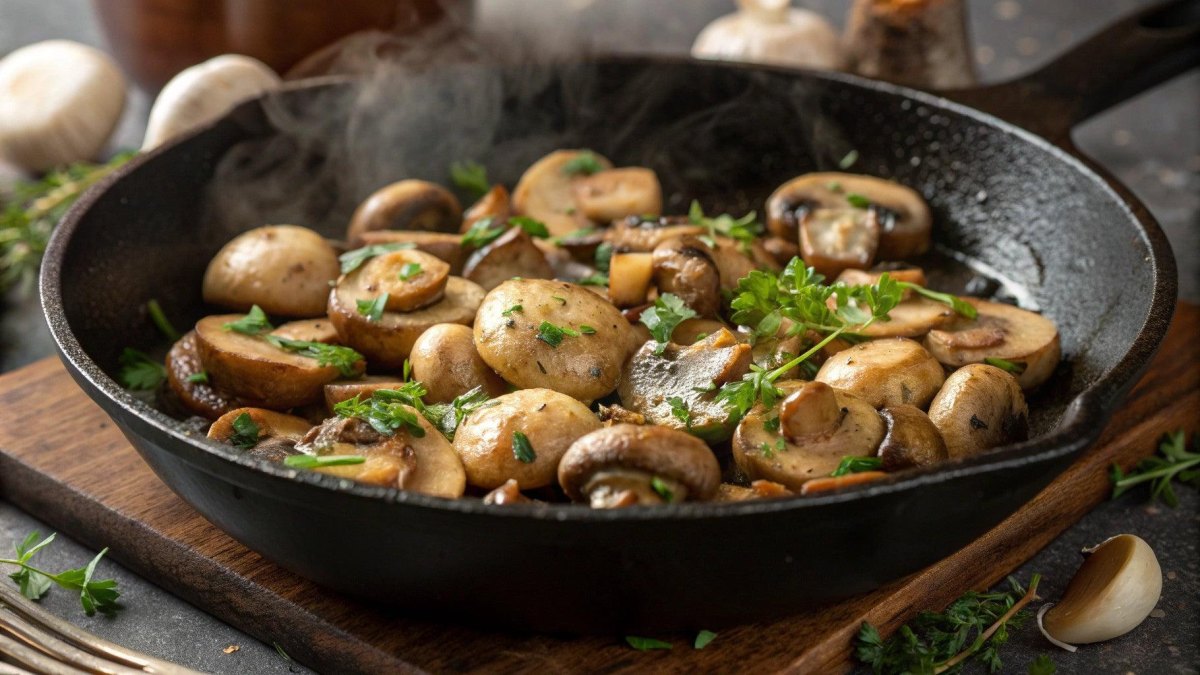 Gebratene Champignons Pfanne
