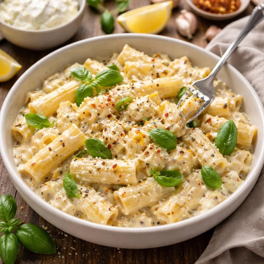 Protein Nudeln mit Hüttenkäse einfach zubereiten