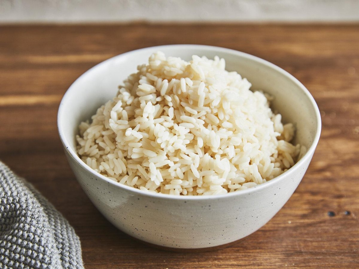 Gekochter Reis für Meal Prep Bowl
