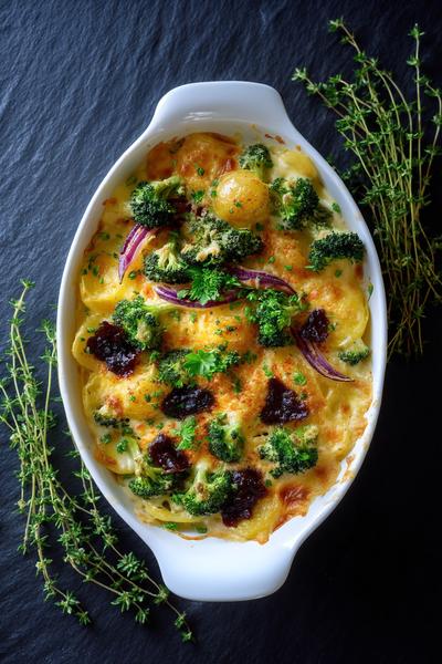 14. Gefüllte Kartoffeln mit Brokkoli in Rezepte mit Brokkoli und Kartoffeln und Cheddarhaube